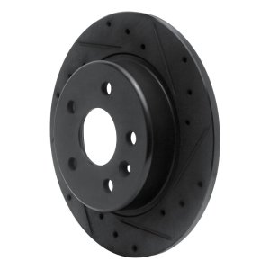 Chevrolet Cruze Brake Rotor (1) - Rear Right - R1 Concepts - Drilled & Slotted - Black - `16-`23